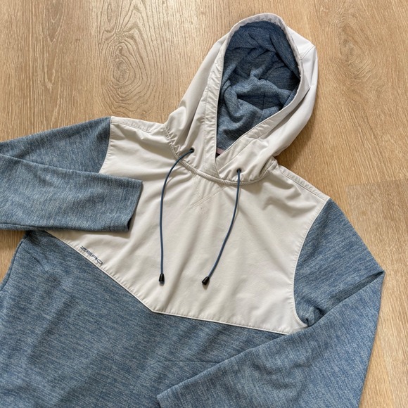 zero restriction Other - Zero Restriction Tyson Performance Hoodie Mens Small Blue White Golf Pullover